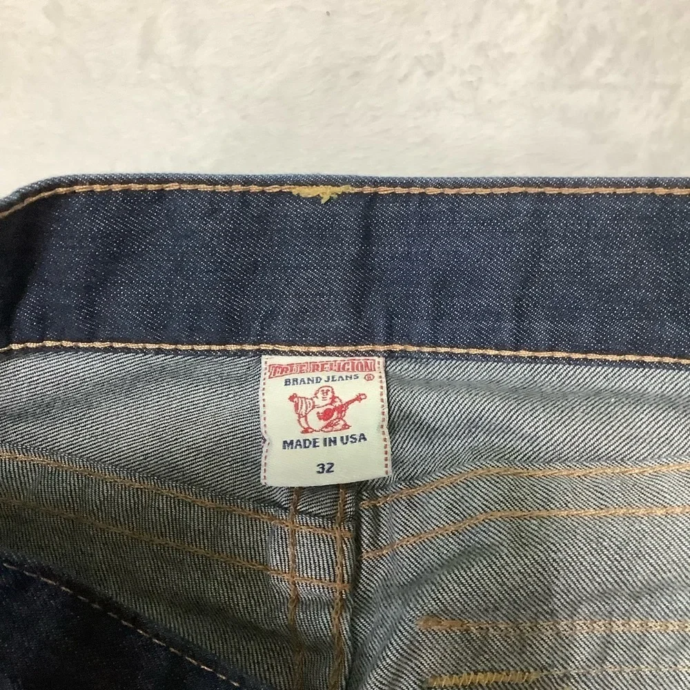 True Religion Men’s Ricky Straight Jeans Dark Wash Size 32 x 34
